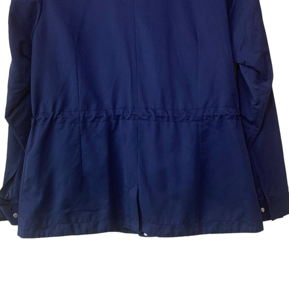 Peter Millar Navy Blue Zip Up Button Drawstring Travel Utility Jacket Size M - Picture 7 of 14